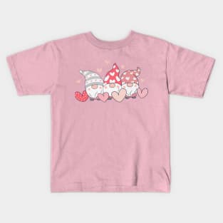 Gnome Valentines and Hearts Kids T-Shirt